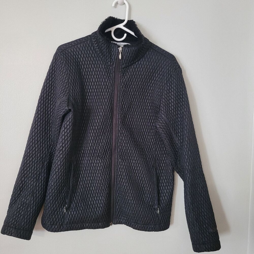 Womans Columbia black diamond coat size Large Like new